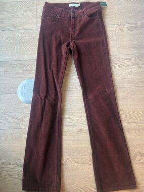 Simons Women's Corduroy Flare pants  in Burgundy